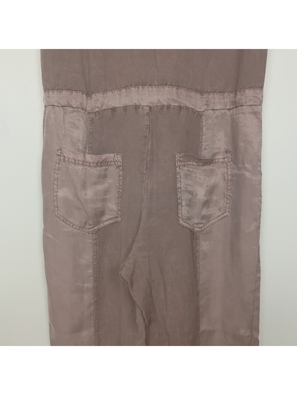 Young Fabulous and Broke Linen Women's Size M Champagne Sleeveless Jumpsuit - Picture 5 of 10